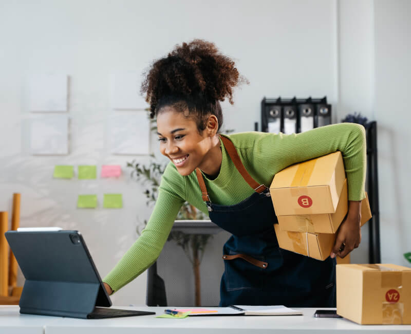 Small business packaging orders